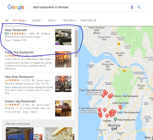 best-restaurants-in-mumbai-when-ad-running-search-result-by-google-my-business