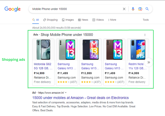 Shopping ads